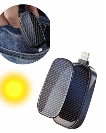 Ultra Hafif Güneş Enerjili Powerbank Anahtarlık Uyumlu