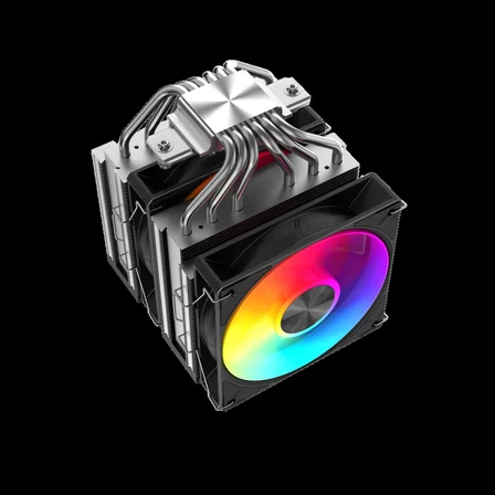 SAMA A60L Black 2x120mm ARGB Fan Kule Tipi Hava Soğutma 6 adet Gelişmiş Nikel Kaplı Bakır Isı Borusu CPU Fan (AMD ve INTEL Tüm işlemciler ile uyumlu)(1923)