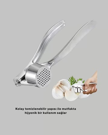 Mutfak Sarımsak Ezici Kaymaz Saplı Güçlü Mekanizma
