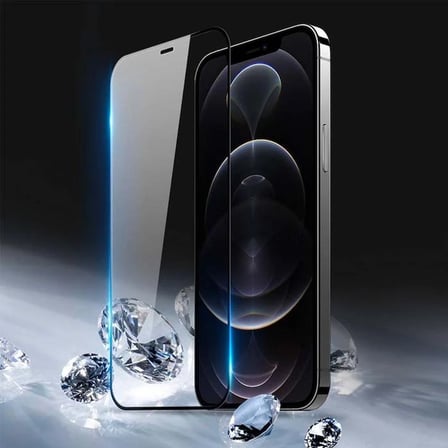 Dux Ducis İphone 12 Pro Max 6.7inç Tempered Cam Ekran Koruyucu 10d Full Kaplama- 5775 Renk: Siyah 