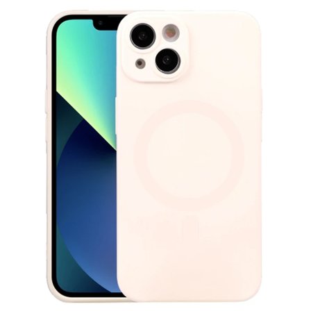 ALLY iPhone 14 6.1inç Liquid Silica Magsafe Uyumlu Silikon Kılıf-(5775)
