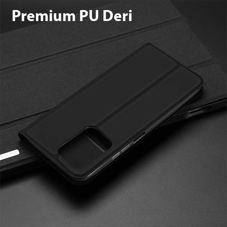 Dux Ducis Xiaomi Uyumlu Poco X5 Pro 5G Kılıf Skin Pro Series Flip Cover Kapaklı Kılıf-(5775) — Renk: Siyah