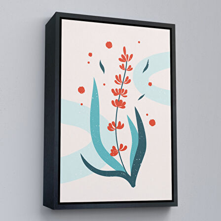 Altın Çerçeveli Renkli Çiçek Tablosu