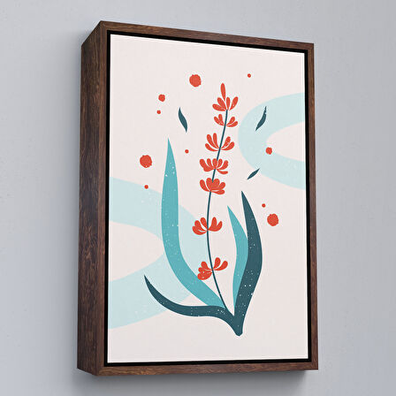 Altın Çerçeveli Renkli Çiçek Tablosu