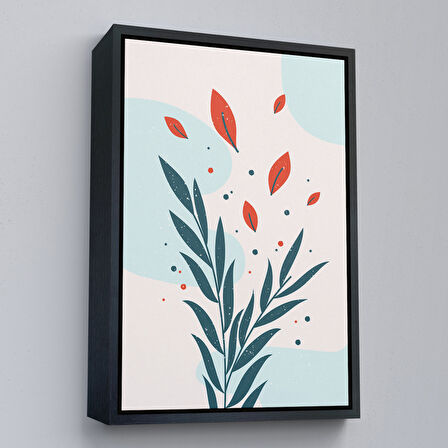 Altın Çerçeveli Renkli Çiçek Tablosu