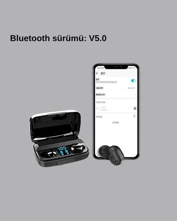 A10s TWS Bluetooth 5.0 Kulaklık – Powerbank’li Şarj Kutusu Dokunmatik Kontrol Gerçek Stereo