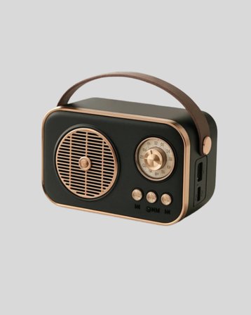 Klasik Retro Radyo – Bluetooth Destekli FM Özellikli Şarjlı Hoparlör