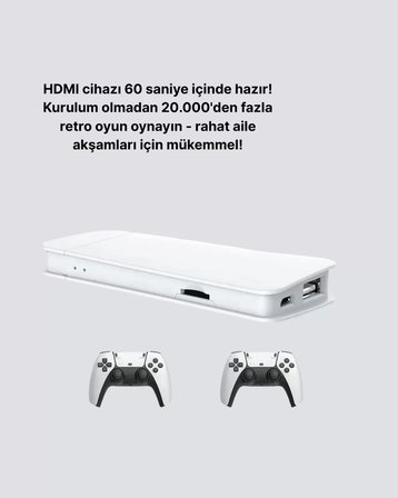 3D ve 4K Görüntü Kaliteli Çok Oyunculu Retro Oyun Konsolu