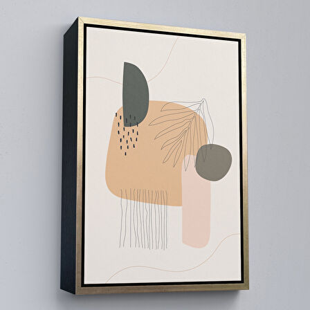 Beyaz Çerçeveli İskandinav Soyut Tablo