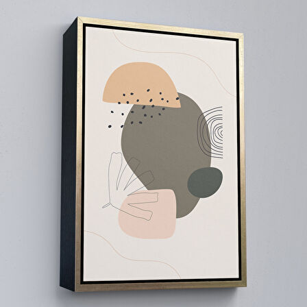 Beyaz Çerçeveli İskandinav Soyut Tablo