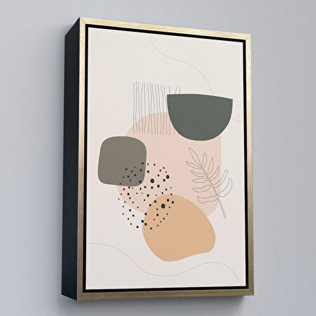 Kahverengi Çerçeveli İskandinav Soyut Tablo