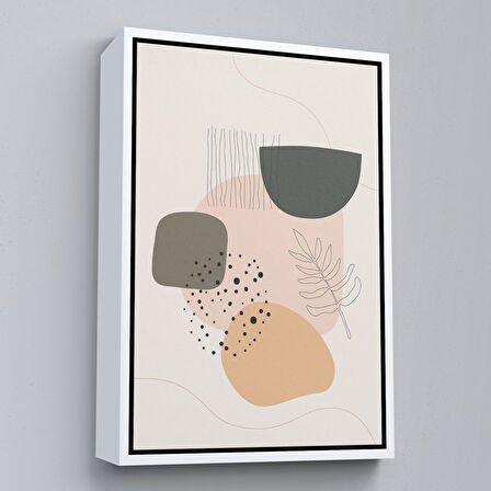 Siyah Çerçeveli İskandinav Soyut Tablo