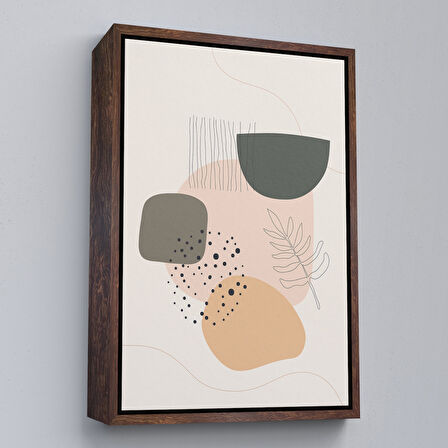Siyah Çerçeveli İskandinav Soyut Tablo