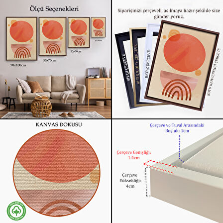 Altın Çerçeveli İskandinav Soyut Tablo