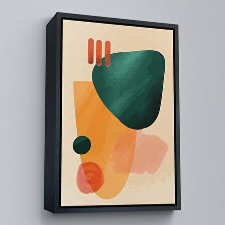 Kahverengi Çerçeveli İskandinav Soyut Tablo