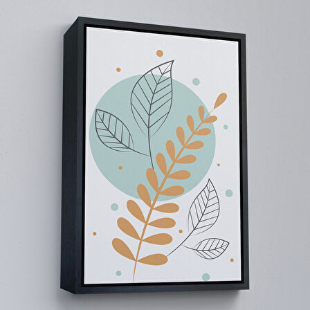 Siyah Çerçeveli İskandinav Soyut Tablo