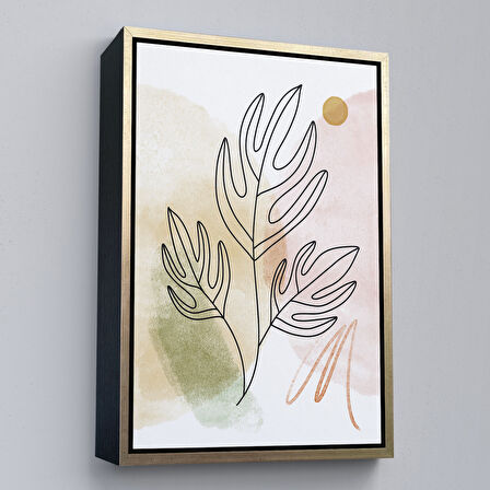 Kahverengi Çerçeveli İskandinav Soyut Tablo