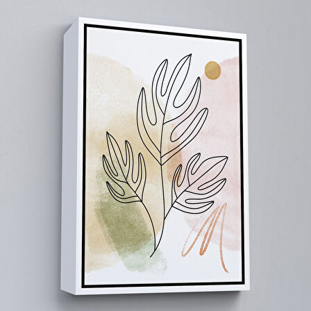 Kahverengi Çerçeveli İskandinav Soyut Tablo