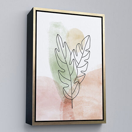 Kahverengi Çerçeveli İskandinav Soyut Tablo