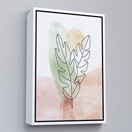 Kahverengi Çerçeveli İskandinav Soyut Tablo