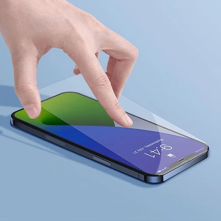 Baseus İPhone 12 Pro Max 6.7  0.3mm Ful Tempered Cam Ekran Koruyucu 2 Adet Set-(5775) — Renk: Şeffaf