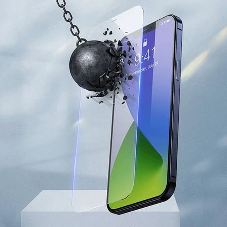 Baseus İPhone 12 Pro Max 6.7  0.3mm Ful Tempered Cam Ekran Koruyucu 2 Adet Set-(5775) — Renk: Şeffaf