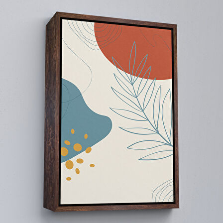 Kahverengi Çerçeveli İskandinav Soyut Tablo