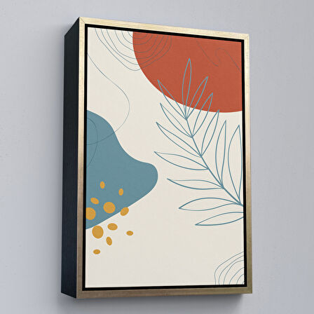Kahverengi Çerçeveli İskandinav Soyut Tablo