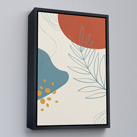 Kahverengi Çerçeveli İskandinav Soyut Tablo