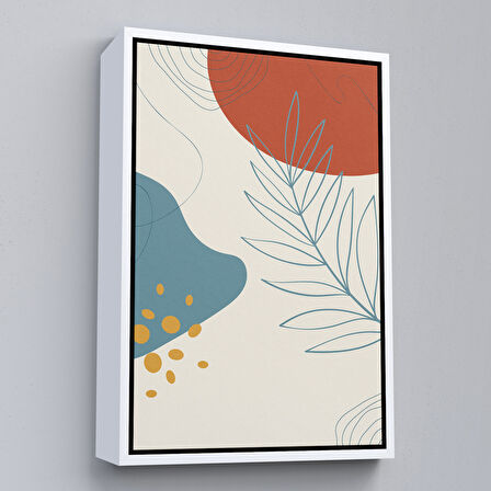 Kahverengi Çerçeveli İskandinav Soyut Tablo