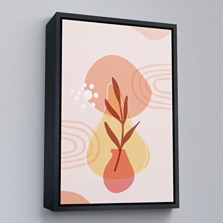 Siyah Çerçeveli İskandinav Soyut Tablo