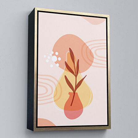 Siyah Çerçeveli İskandinav Soyut Tablo