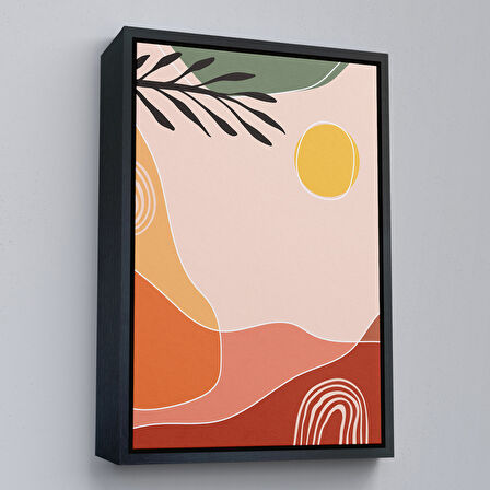 Siyah Çerçeveli İskandinav Soyut Tablo