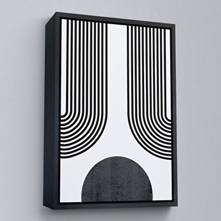 Siyah Çerçeveli Çocuk Odası Sevimli Yavru Ayı Tablosu