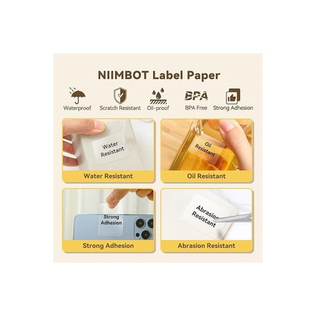 NIIMBOT T40 Etiket 40mm x 30mm 230 adet Beyaz  (B1B21SB3S)(1923)