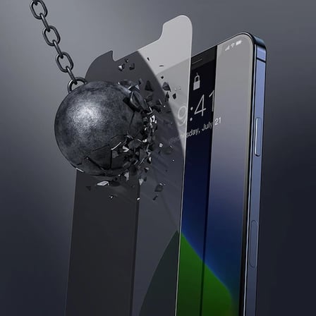 İPhone 12 mini 03mm Anti Spy Tempered Cam Ekran Koruyucu 2 Adet Set-(5775) — Renk: Şeffaf 2