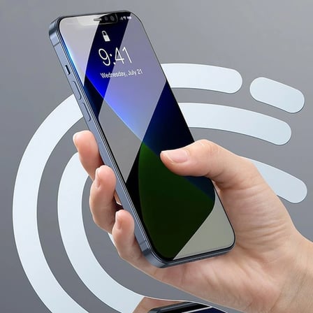 İPhone 12 mini 03mm Anti Spy Tempered Cam Ekran Koruyucu 2 Adet Set-(5775) — Renk: Şeffaf 2