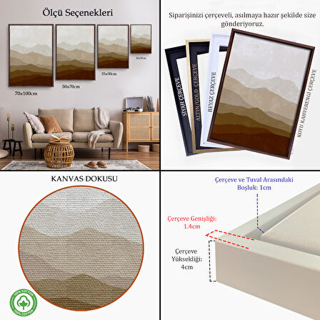 Siyah Çerçeveli Çocuk Odası Sevimli Yavru Kaplan Tablosu