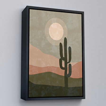 Siyah Çerçeveli Çocuk Odası Sevimli Güneş Tablosu