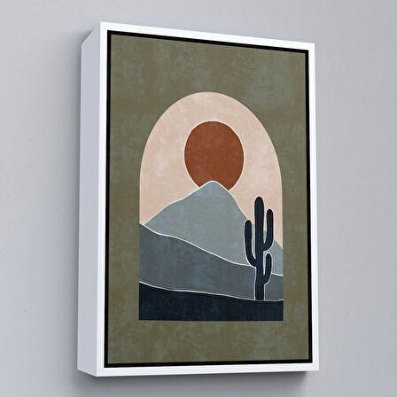 Beyaz Çerçeveli Balon ile Uçan Sevimli Yavru Fil Tablosu