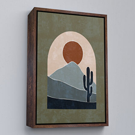 Siyah Çerçeveli Balon ile Uçan Sevimli Yavru Fil Tablosu