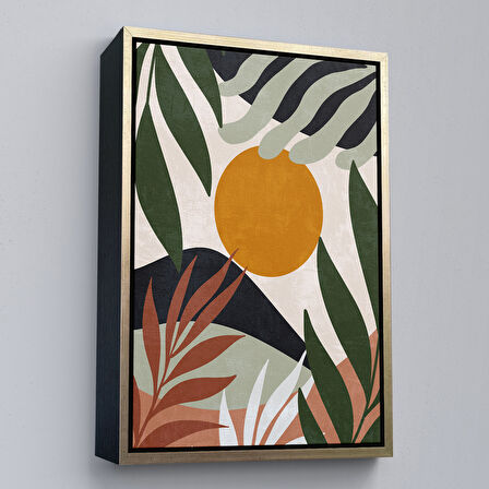 Altın Çerçeveli Kız Çocuk Odası Sevimli Tavşan Tablosu