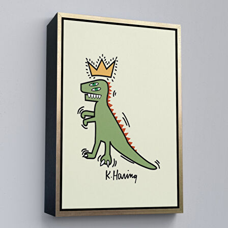 Kahverengi Çerçeveli Çocuk Odası Sevimli Yavru Tilki Tablosu