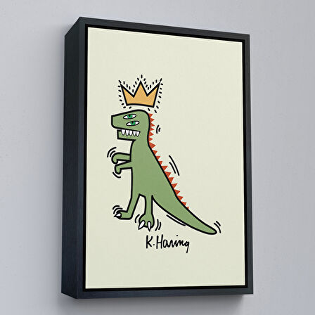 Kahverengi Çerçeveli Çocuk Odası Sevimli Yavru Tilki Tablosu