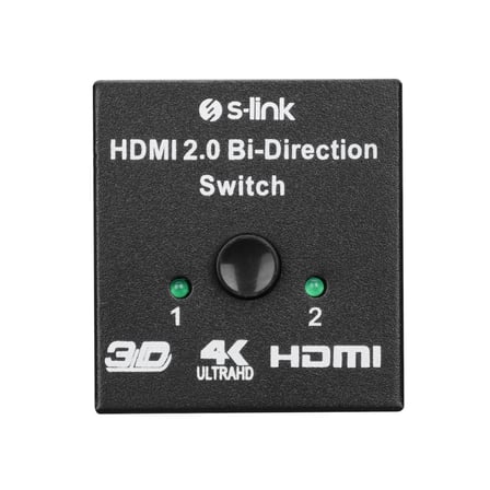 Çevirici, Dönüştürücü S-link SL-LU613 2 Port HDMI Çift Yönlü Switch ve Splitter