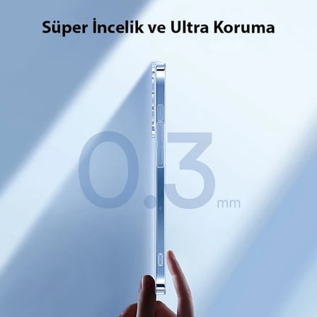Baseus iPhone 15 Crystal Serisi Silikon Kılıf + Tempered Ekran Koruyucu Set-(5775) — Renk: Şeffaf 2