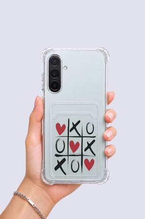 Samsung Galaxy A36 Kartlıklı XoXO Desenli Kılıf