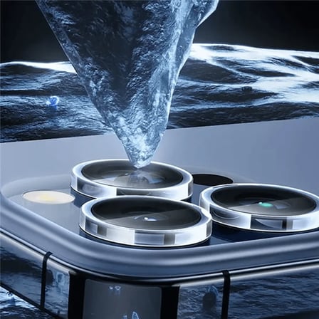 Baseus iPhone 15 Pro/15 Pro Max için Sapphire Serisi HD Cam Kamera Koruyucu-(5775) — Renk: Şeffaf 2
