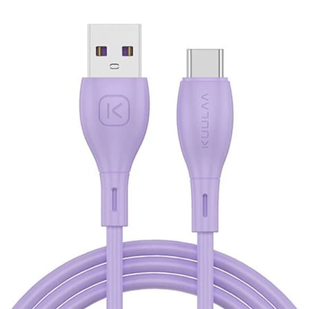 KUULAA Liquid Silicone USB Type C QC3.0 Hızlı Şarj Kablosu 1metre