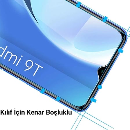 ALLY Xiaomi Uyumlu Redmi 9T Tempered Kırılmaz Cam Ekran Koruyucu-(5775)